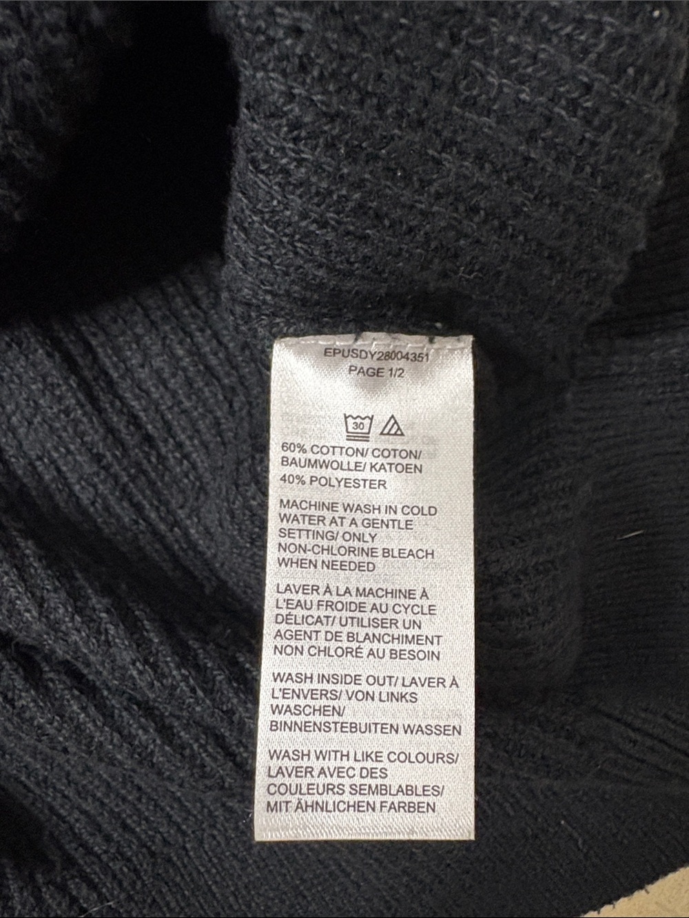 ⭐️ NWOT- Core Life Long Sleeve Black Knit Sweater Dress - size XS - Picture 4 of 6